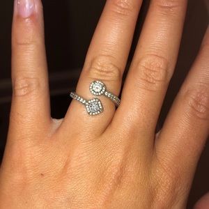 Pandora double diamond ring